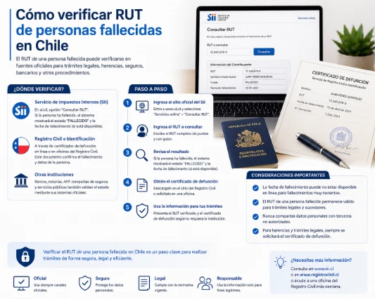 Cómo verificar RUT de personas fallecidas en Chile 5 Cómo verificar RUT de personas fallecidas en Chile